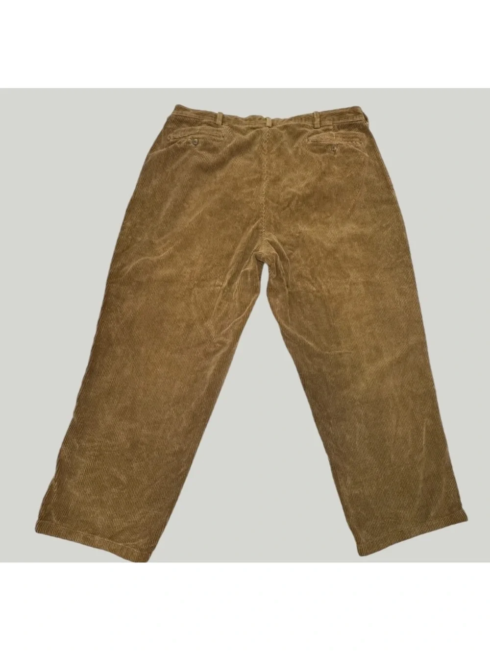 Polo Ralph Lauren Andrew Pants 40x30 Brown Corduroy Pleated Cuffed Cotton